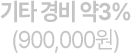 기타 경비 약 3% (900,000원)
